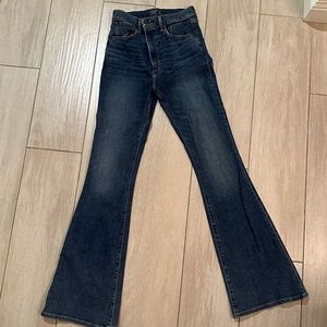 Like New! Ultra high rise flare jeans Dark Wash